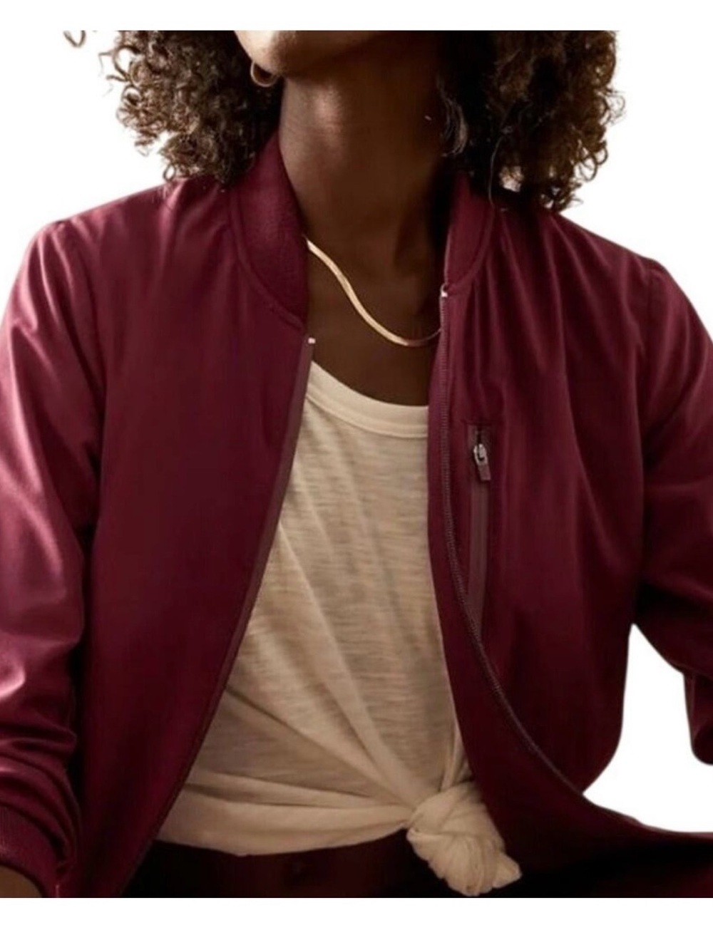 Women's sport flyweight Bomber Jacket - Burgundy 0271